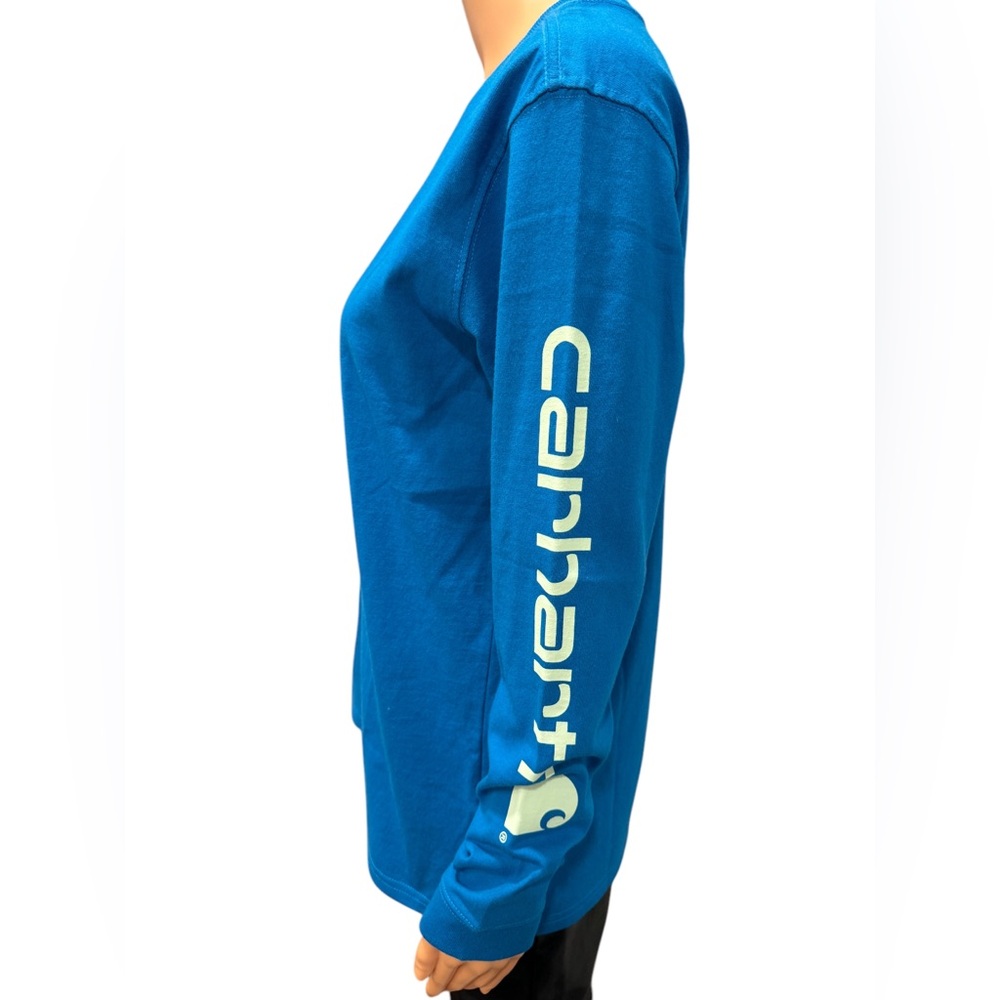 CARHARTT Long Sleeve Heavyweight Loose Fit Logo Sleeve Graphic T-Shirt NWT Small - Picture 3 of 8
